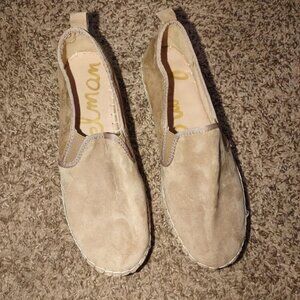 Sam Edelman Women's Taupe Tan Suede Platform Espadrilles Boho vibes SlipOn Flats